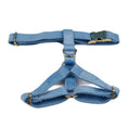 Load image into Gallery viewer, Luxury Blue Velvet Custom Dog Harness Set No Pull Sleek Hardware by DDPaws
