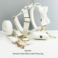 Gallery viewerに画像を読み込む, Classic Elegance White Premium Leather Dog Walking Collar Leash Set by DDPaws
