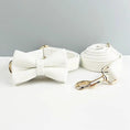 Gallery viewerに画像を読み込む, Classic Elegance White Premium Leather Dog Walking Collar Leash Set by DDPaws
