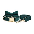 Load image into Gallery viewer, PawLuxe Green Velvet Set Custom No Pull Harness Medium And Large by DDPaws
