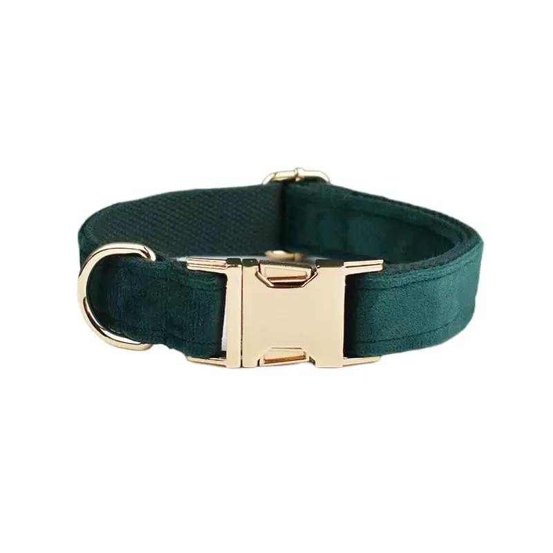 PawLuxe Green Velvet Set Custom No Pull Harness Medium And Large by DDPaws