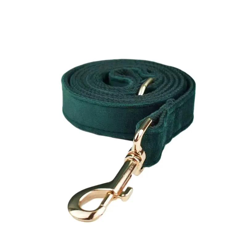 PawLuxe Green Velvet Set Custom No Pull Harness Medium And Large by DDPaws