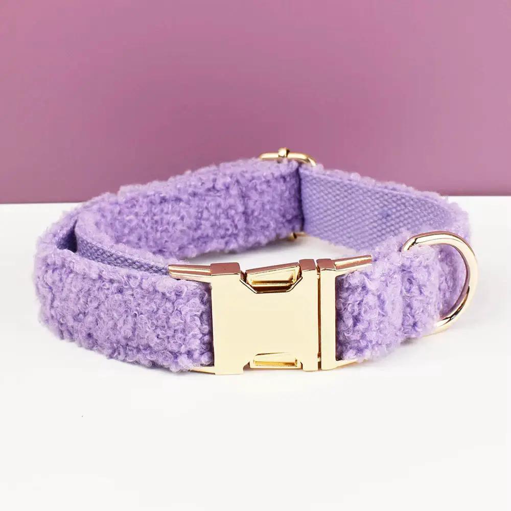 Teddy Purple Personalized No Pull Dog Harness Set With Matching Leash by DDPaws