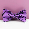 Load image into Gallery viewer, Luxe Pet Gear Halloween Classic Violet Print No Pull Harness With Matching Collar Leash And Bow Tie Set by DDPaws
