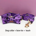 Load image into Gallery viewer, Luxe Pet Gear Halloween Classic Violet Print No Pull Harness With Matching Collar Leash And Bow Tie Set by DDPaws
