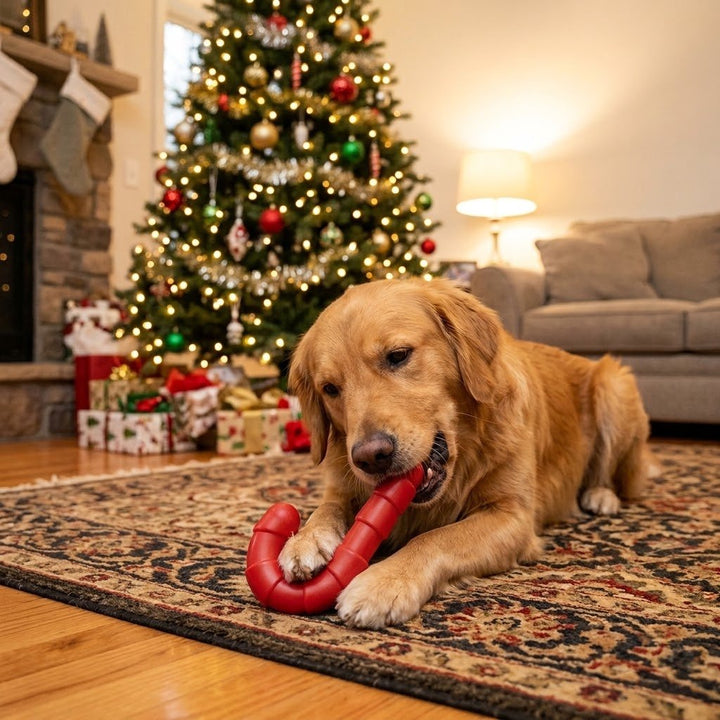 SodaPup Candy Cane red nylon dog chew toy, view 8