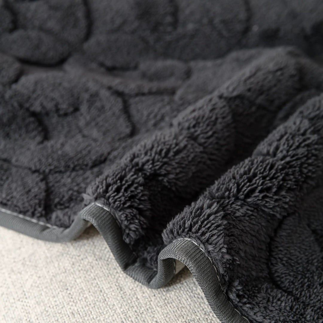 L-shaped couch cover by topspet, dark gray fabric with securing straps