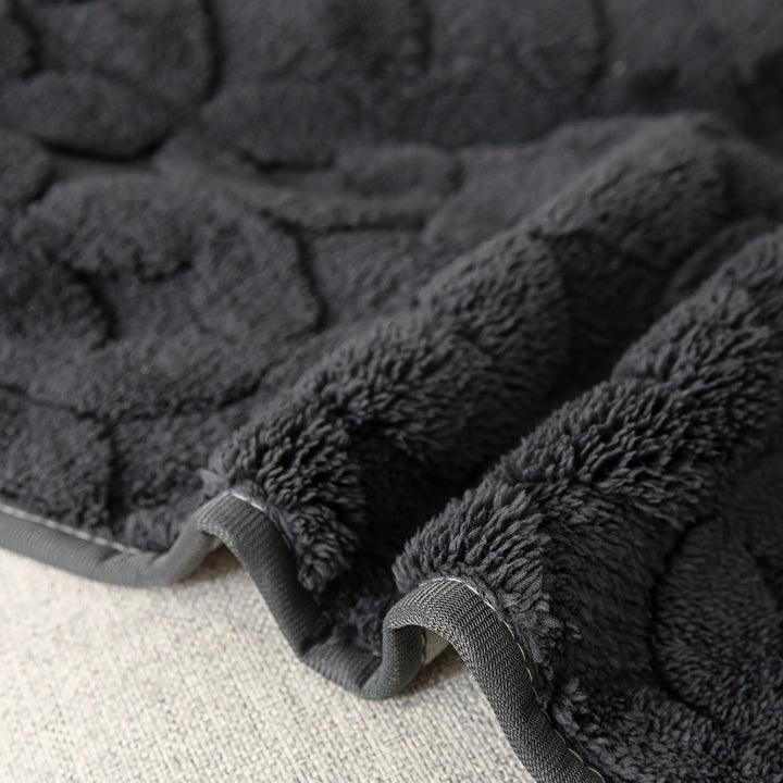 L-shaped couch cover by topspet, dark gray fabric with securing straps