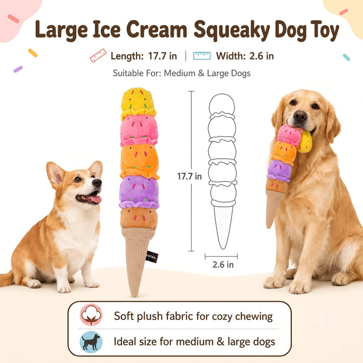 Ice cream toy length and width chart