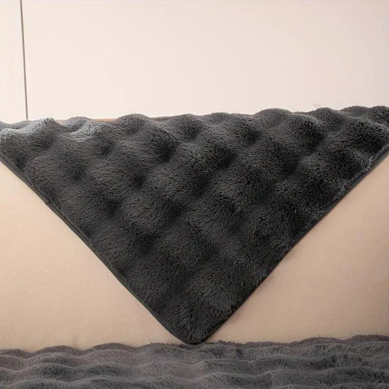 Molly Mutt Couch Cover in dark gray plush fabric; non-slip sofa protector