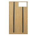 Bild in Galerie-Betrachter laden, Modern 2-in-1 wooden cat house bookshelf and cat tree display cabinet, natural oak with black fabric straps
