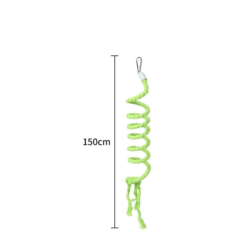 Aurora Featherz Gradient Bird Rope Perch Stand For Cage Accessories by Sell My Stuff