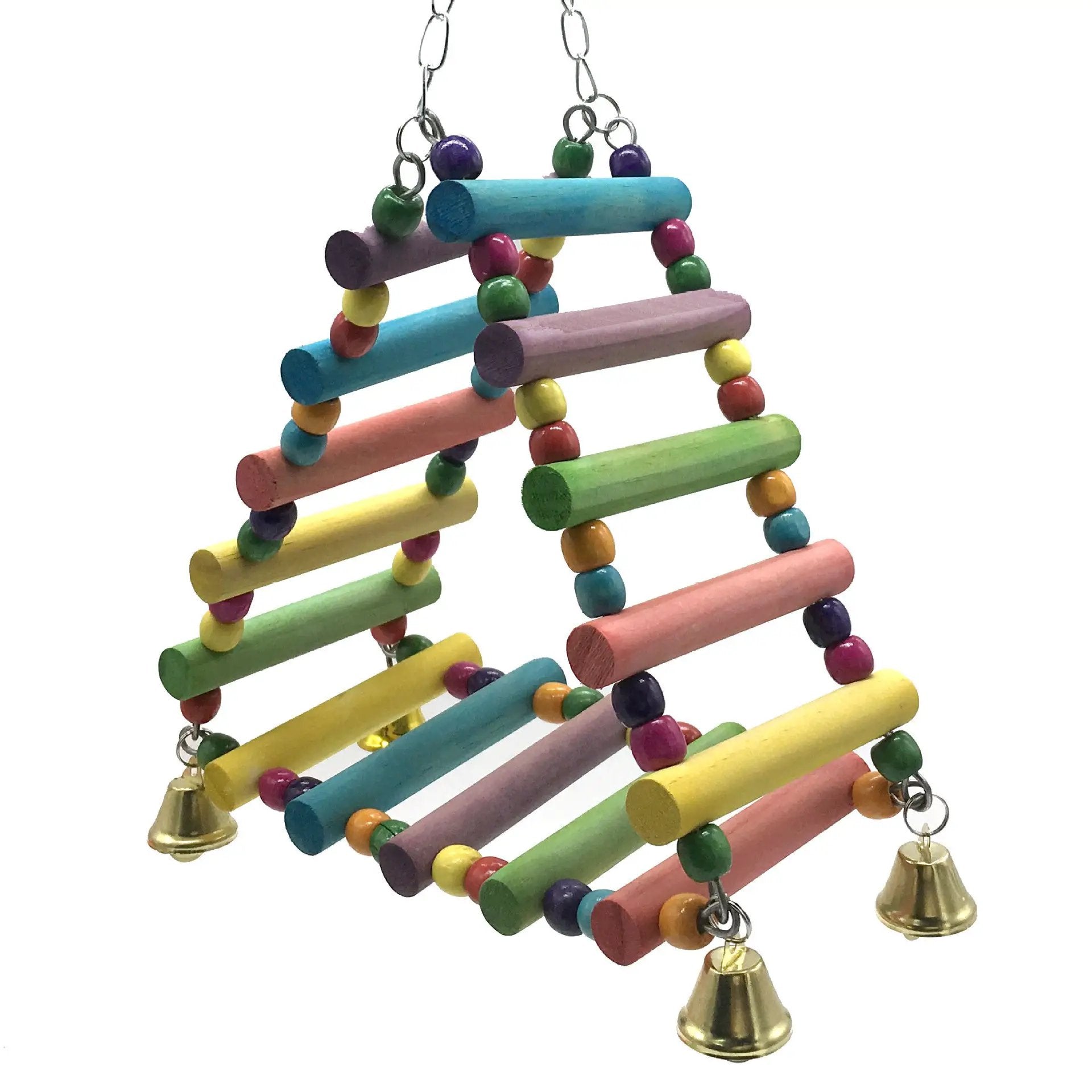 Premium Parakeet Bird Toy Amusement Park Swing Stand Solid Wood And Metal Accessories 45x10cm by Sell My Stuff