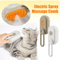 Charger l'image dans la visionneuse de la galerie, PurePet 3-in-1 Electric Pet Brush De-Shedding Self-Cleaning Black by For Animals, With Love
