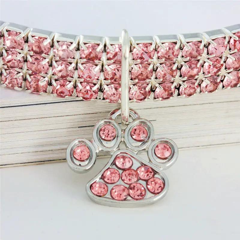 Pet Collar With Diamonds, Mixed-color Cat And Dog Supplies, Cat Claws, Elastic Cat And Dog Necklace Jewelry by My Store