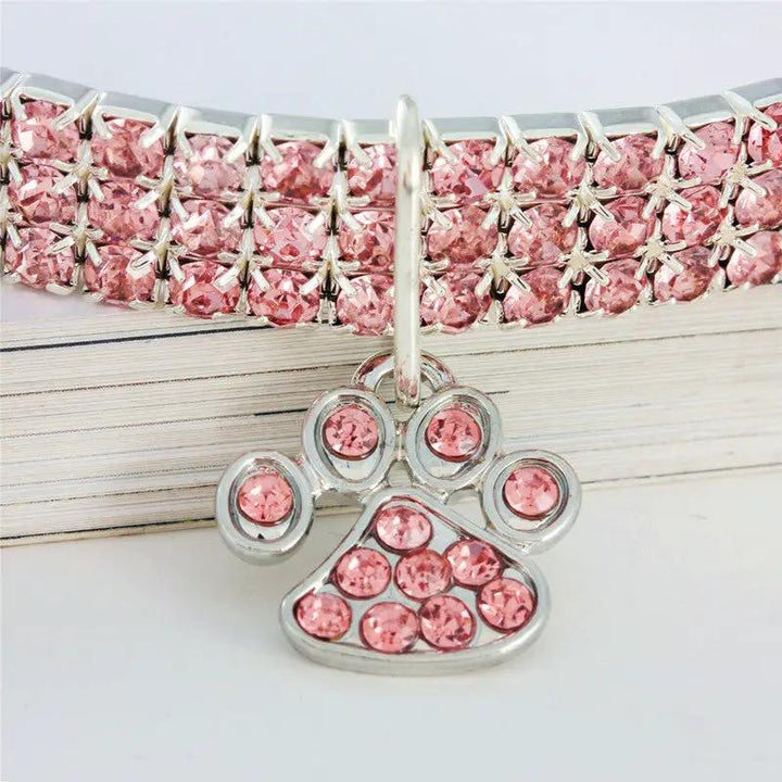 Pet Collar With Diamonds, Mixed-color Cat And Dog Supplies, Cat Claws, Elastic Cat And Dog Necklace Jewelry by My Store