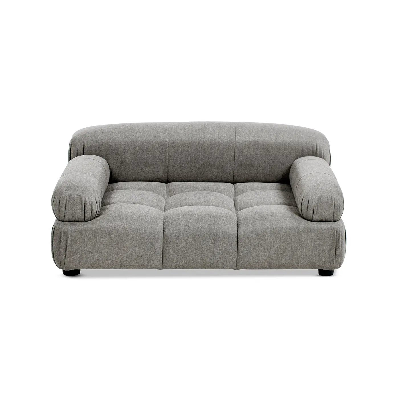 Marcel Upholstered Modern Pet Bed, Small to Medium Dog or Cat Uptown Gray Performance Velvet by HouseOfZazla
