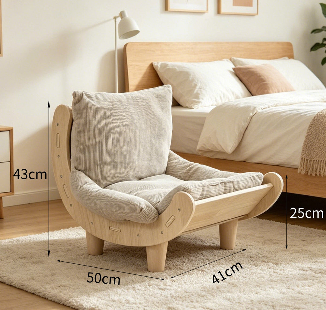 Chair exterior and seat-height dimension chart