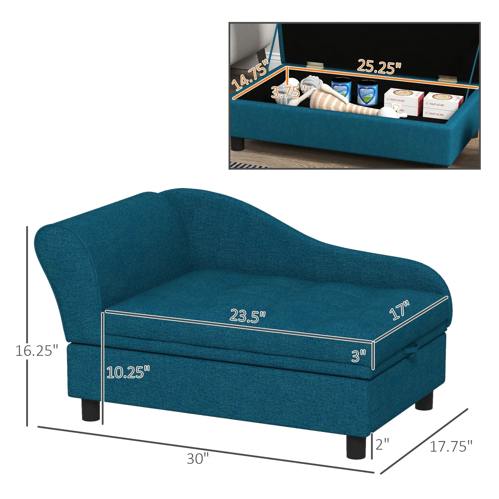 PawHut Elevated Pet Sofa Bed for Small and Medium Dogs by HouseOfZazla