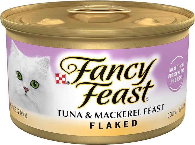Fancy Feast Flaked Tuna &amp; Mackerel Wet Cat Food (3oz)