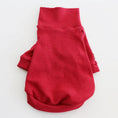 Load image into Gallery viewer, Small dog spring solid color two-legged sweater in red knit fabric
