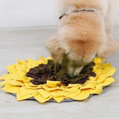FurryFriend Sunflower Pet Snuffle Mat Foraging Toy by For Animals, With Love