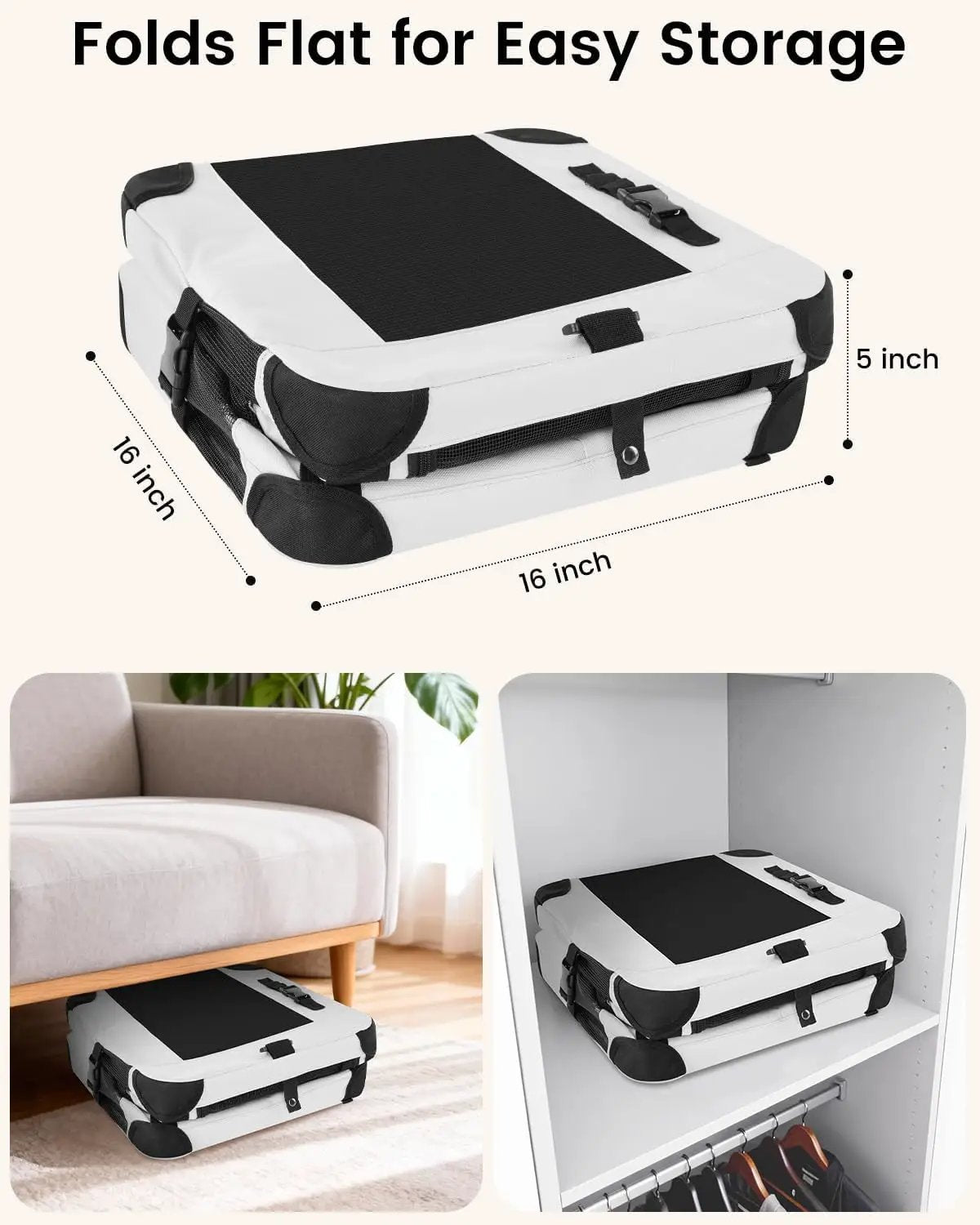 Large Cat Carrier for 2 Cats Soft Sided Travel Crate Up to 55lbs by Wags & Whiskers Pet Supply