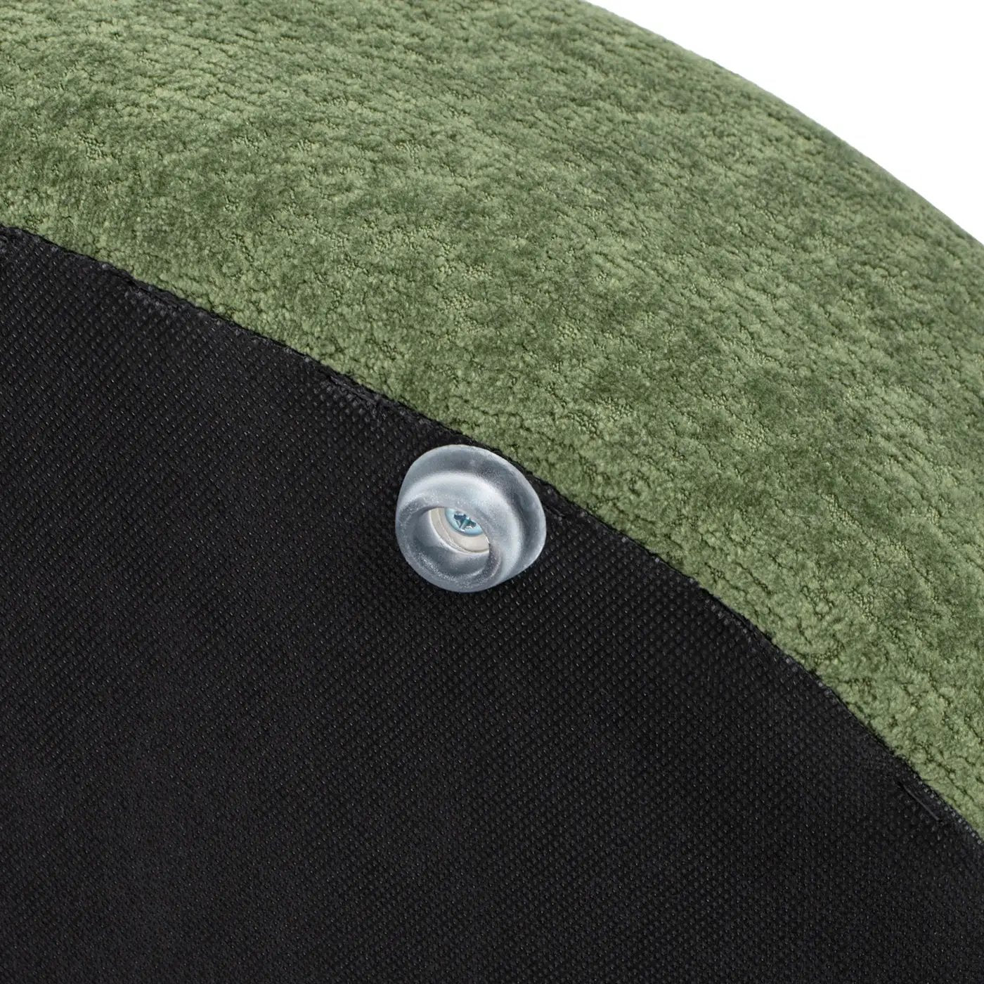 Shep 36' Curved Dog Sofa Bed Medium Moss Green Fleeced Teddy by HouseOfZazla