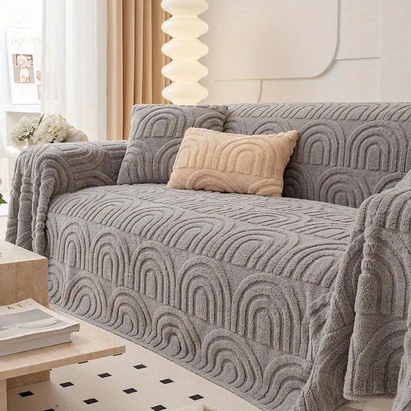 Luxurious Four Seasons Jacquard Slipcover by topspet on gray waterproof sofa cover with matching cushions
