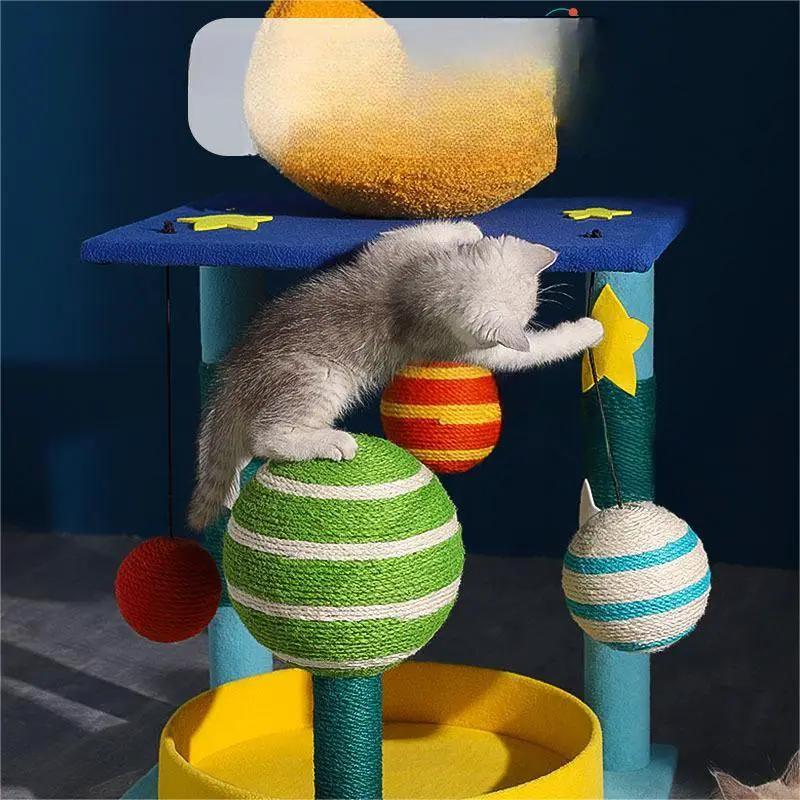 Starry Cat Shelf Nest Soft Velvet Sisal Climbing Tower Medium Size by Sell My Stuff
