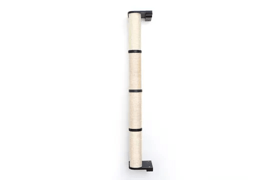Wall Mounted Cat Climbing Pole with natural sisal rope.