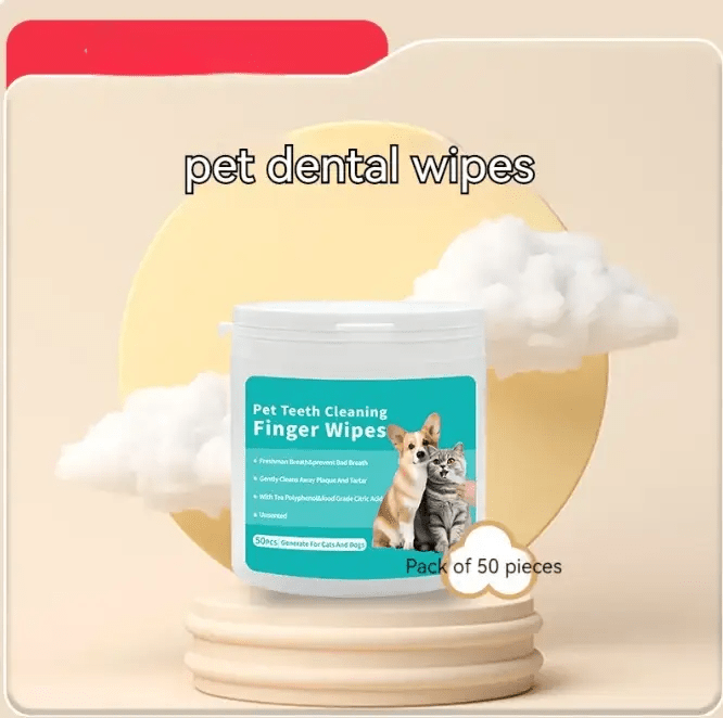 Premium Pet Cleaning Gloves And Safe Hygiene Wipes Kit For Dogs Cats by For Animals, With Love