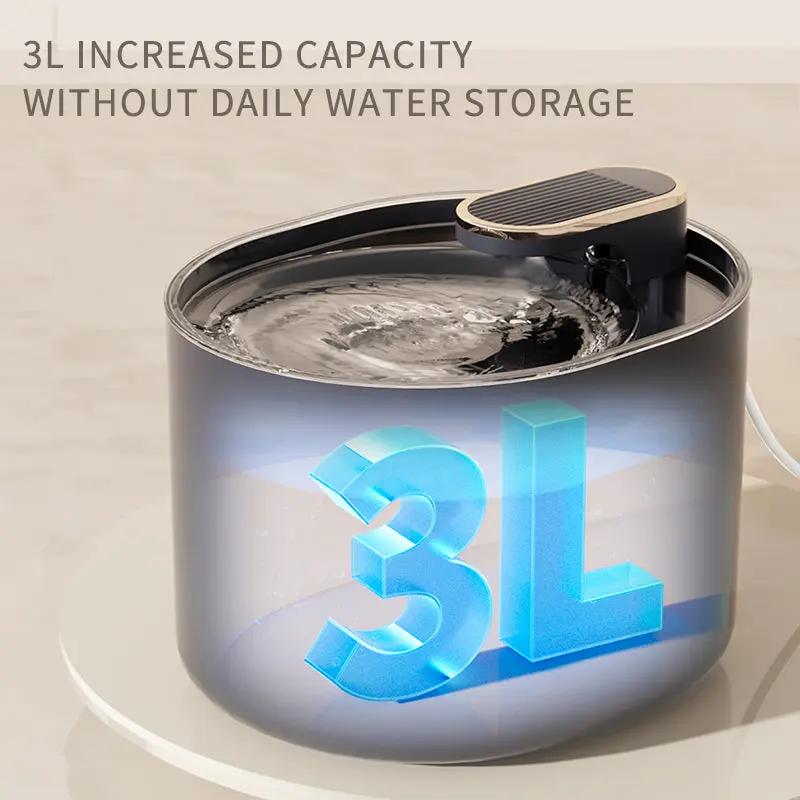 Silent Automatic Pet Water Fountain USB Rechargeable Electric Feeder by Vivalo