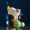 Carica l'immagine nel visualizzatore della galleria, Starry Cat Shelf Nest Soft Velvet Sisal Climbing Tower Medium Size by Sell My Stuff
