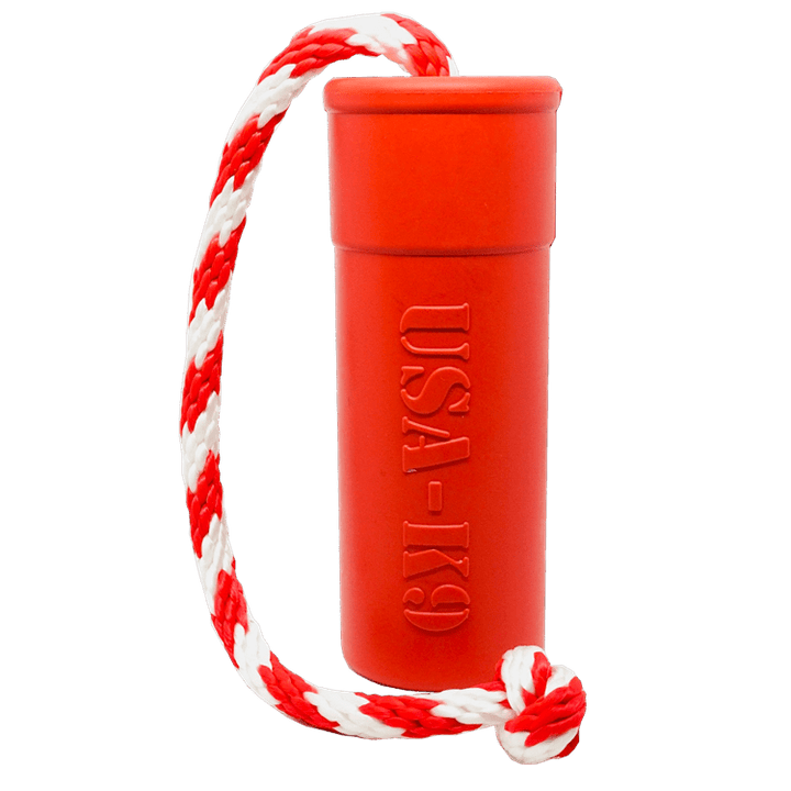 SodaPup USA-K9 Firecracker rubber reward toy in red