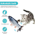 Carica l'immagine nel visualizzatore della galleria, Stevvex Interactive Electric Flopping Cat Toy Fish Plush Mouse Set by Stevvex
