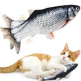 Carica l'immagine nel visualizzatore della galleria, Stevvex Interactive Electric Flopping Cat Toy Fish Plush Mouse Set by Stevvex
