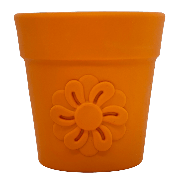SodaPup Flower Pot rubber eCup dog treat dispenser in green, view 3