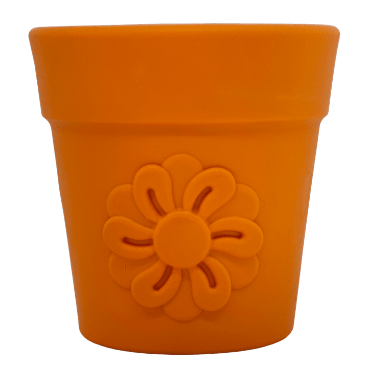 SodaPup Flower Pot rubber eCup dog treat dispenser in green, view 3