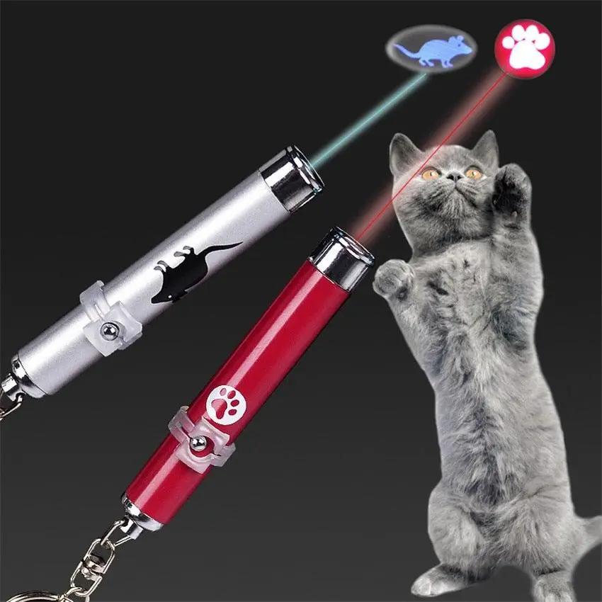 STEVVEX Interactive USB Rechargeable LED Laser Pointer Toy Pets Red by Stevvex