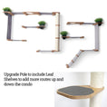 Bild in Galerie-Betrachter laden, The Gardens cat condo by Catastrophic Creations; multi-level gray wall shelves, plants, and a sisal post.
