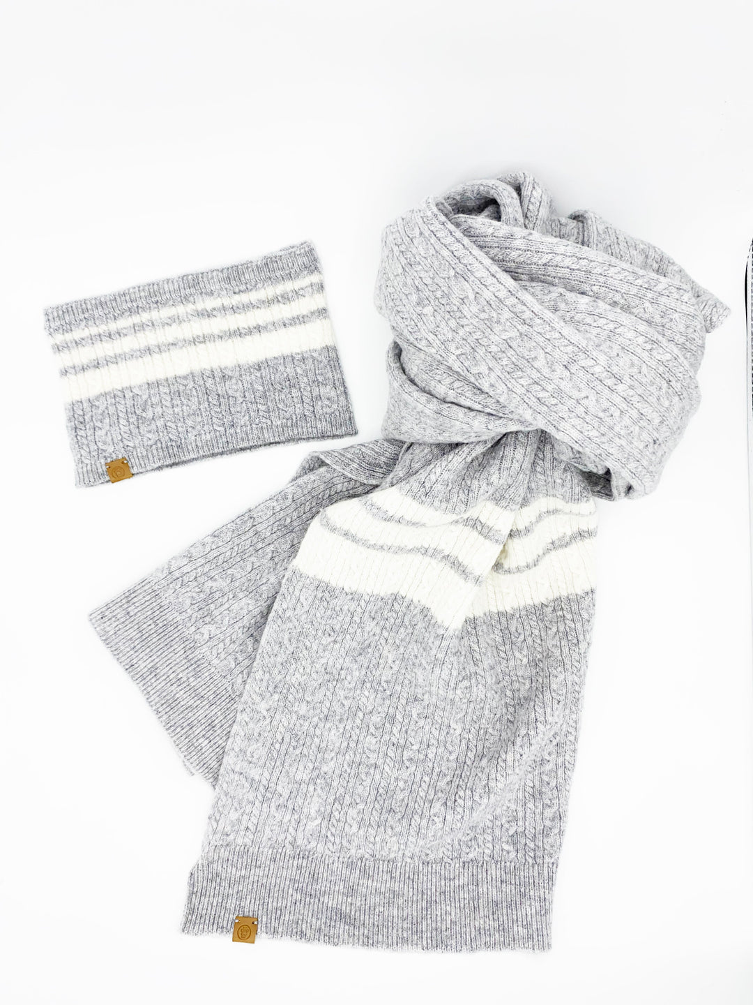 Bespoke Paws Cashmere Blend Pet &amp; Owner Scarf Set, Heather Grey