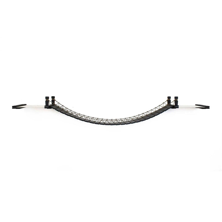 Double Cat Hammock and Climbing Bridge Combo, two curved cat bridge sections with black lattice mesh