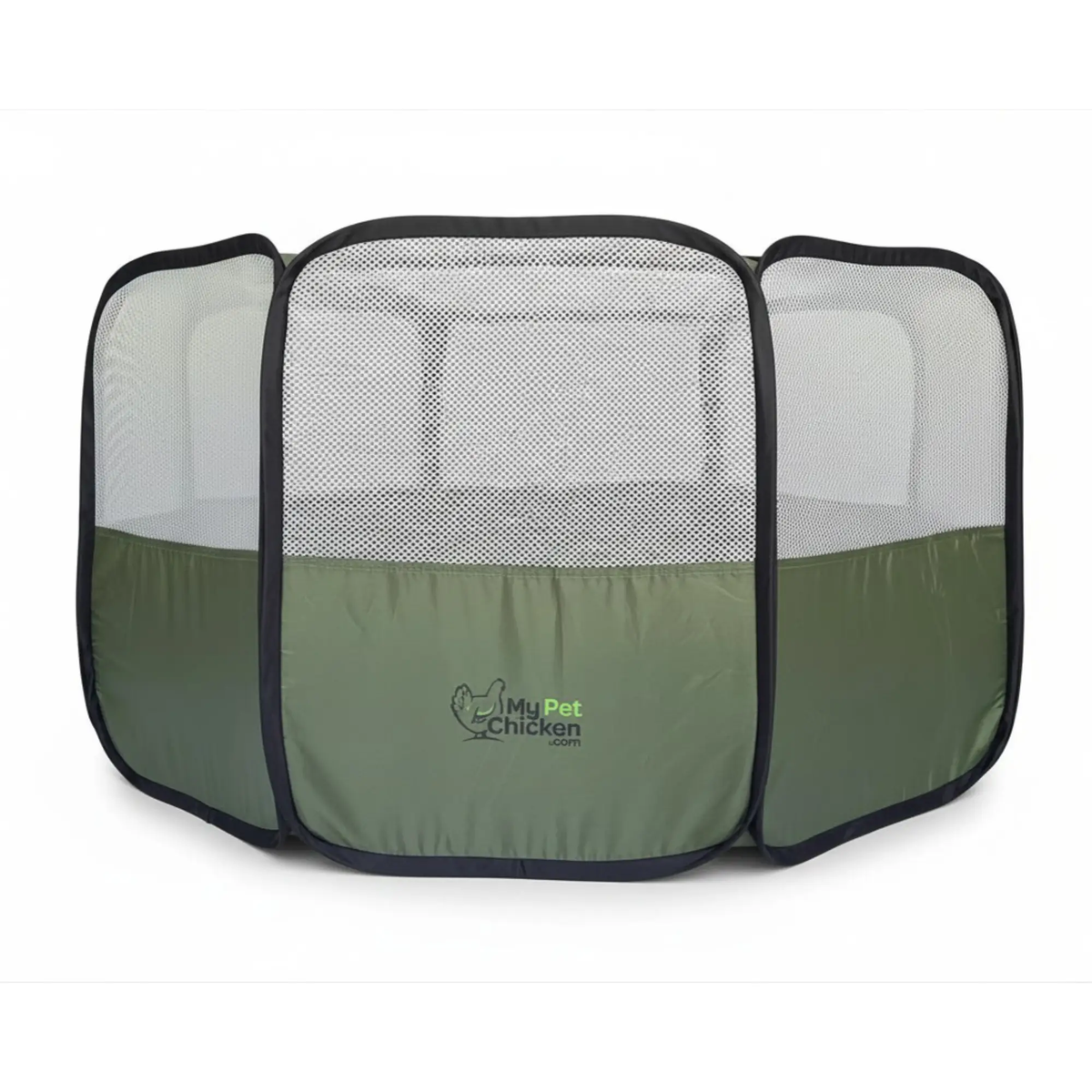 Hen Pen Starter Pop-Up Chick Brooder by My Pet Chicken, green with mesh panels.
