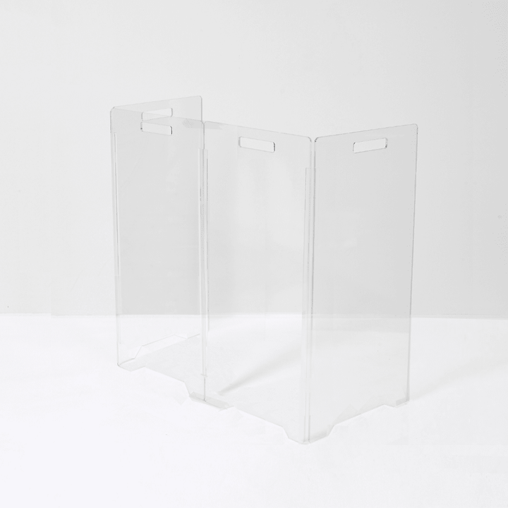 Hiddin Clear Front Pet Gate with Pivoting Side Panels