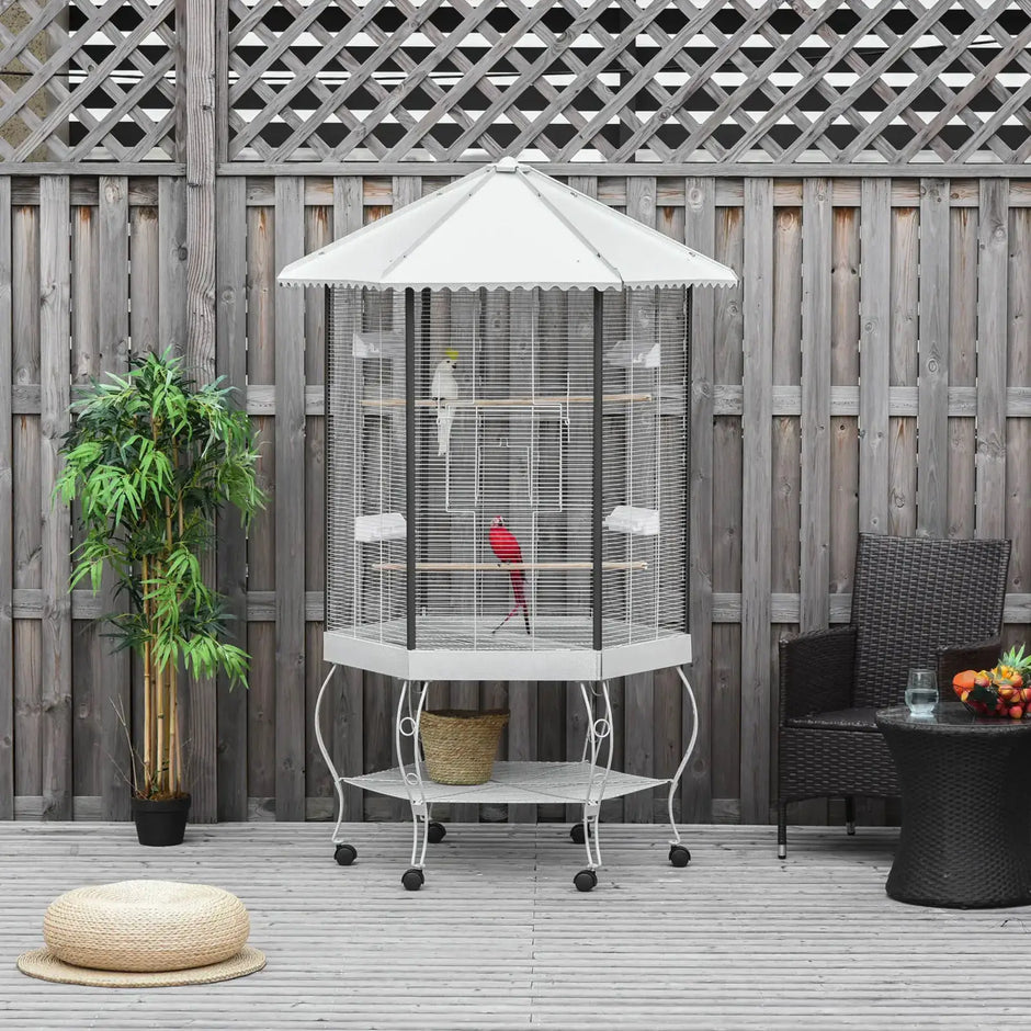 Grand Aviary Bird Cage With Rolling Stand Spacious Indoor Outdoor by ARBA Global