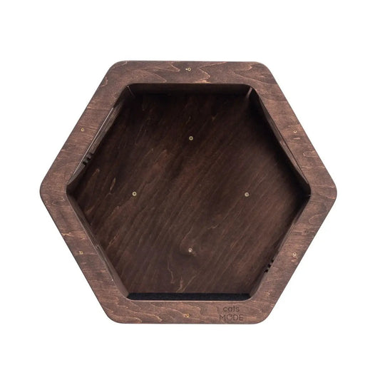 Luxury Dark Walnut Hexagon Cat Wall Shelves Climbing Kit For Home by Enjoy The Wood