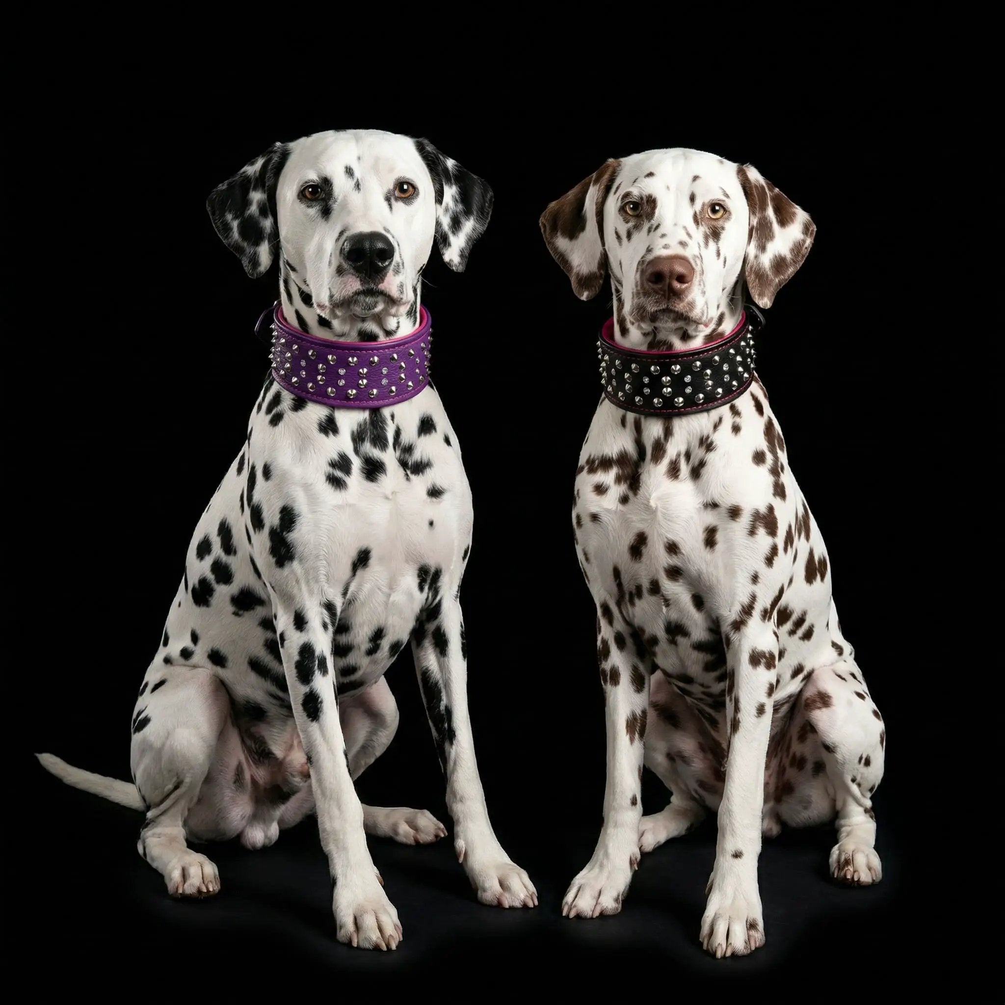 Bestia Dog Gear Crystal Collar Double Soft Leather Luxury 2.8 Inch by Bestia Dog Gear