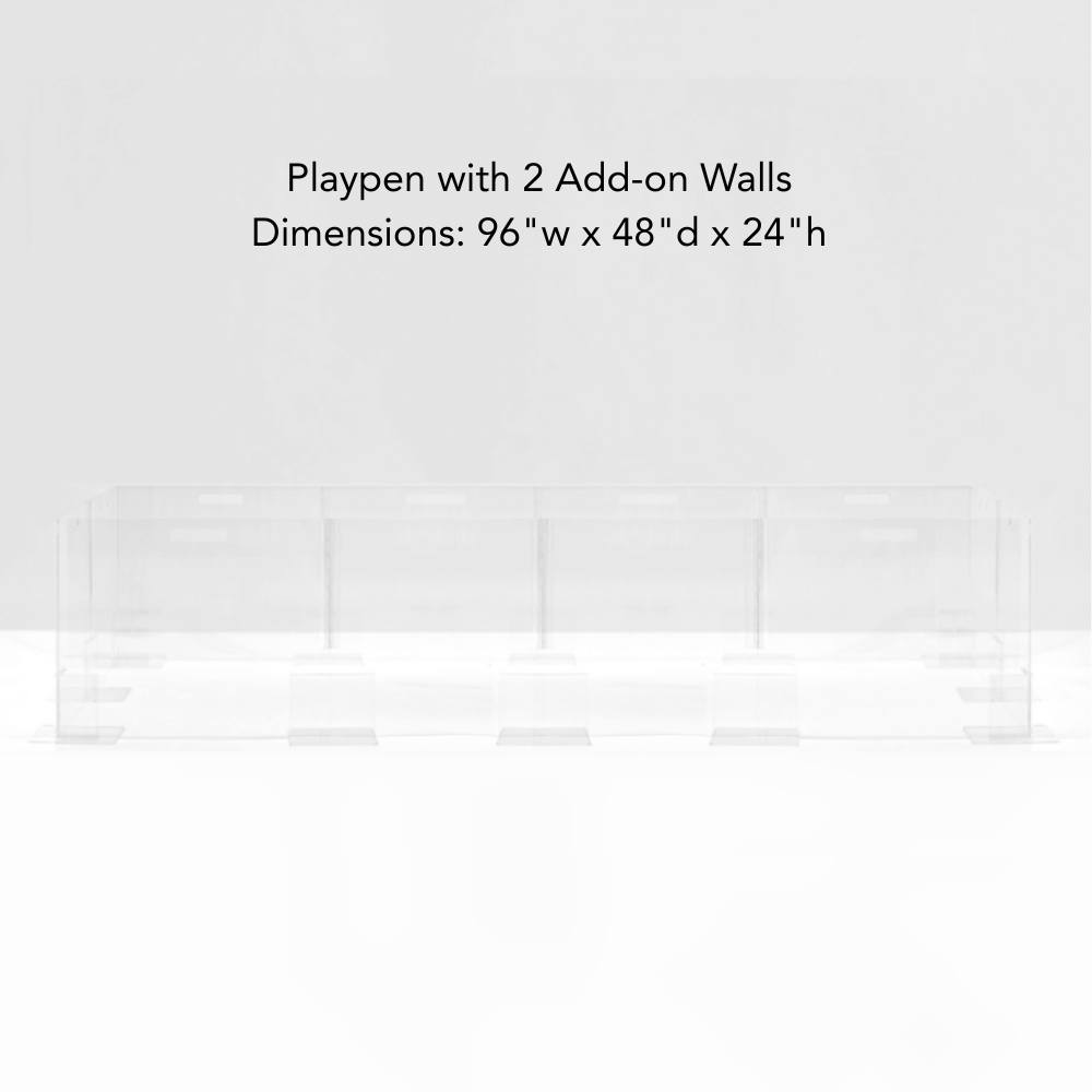 Hiddin Clear Acrylic Step-Over Pet Playpen – 24 in High