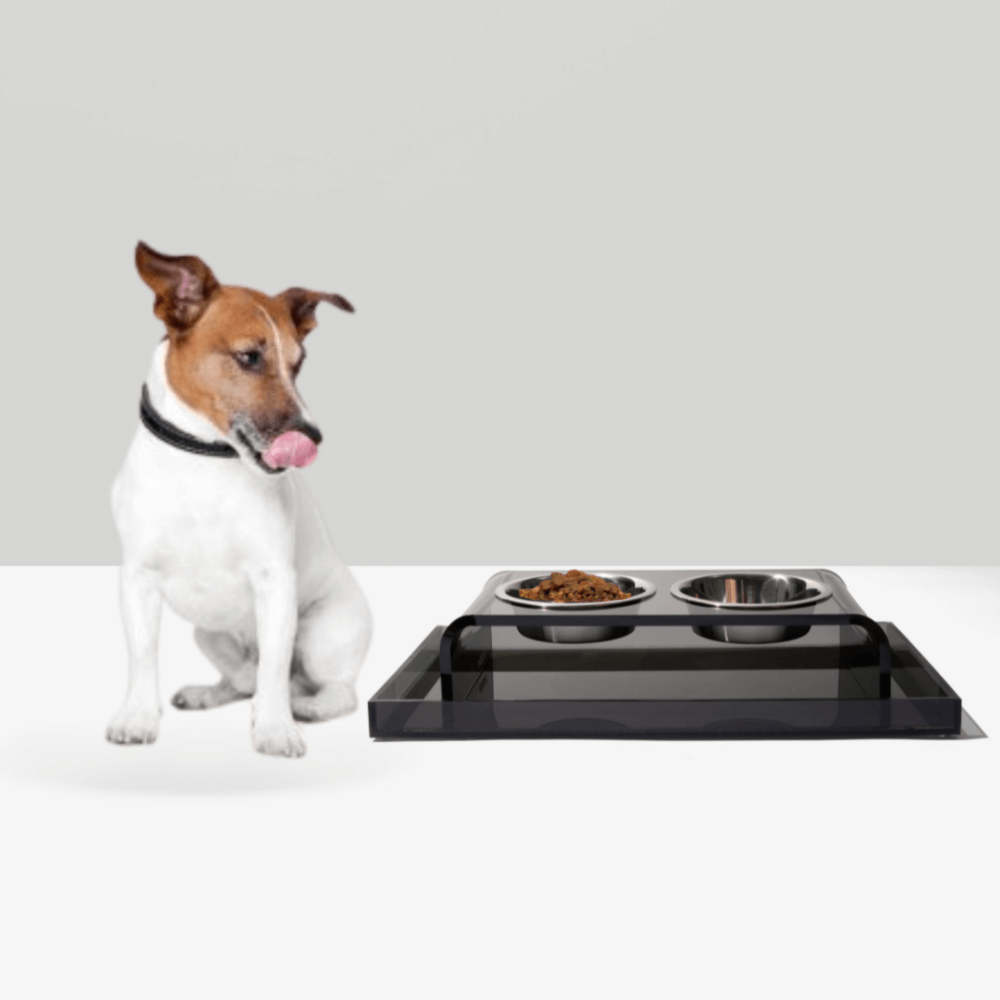 Hiddin Smoke Grey Acrylic Feeder Overflow Tray